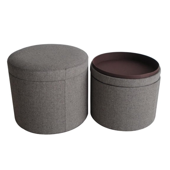 Screen Gems Mandalay Tweed Storage Ottomans