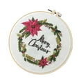 thumbnail image 1 of maskred Christmas Embroidery Stitch Starter Kit DIY Handmade Xmas Pattern Cloth Embroidery Hoop Beginner Embroidery Round Cross Stitch S338 1Set, 1 of 6