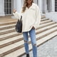 thumbnail image 4 of Chaquetas para mujer, abrigo de piel sintética cálido para mujer, sudaderas, ropa de abrigo sólida con cuello en V de invierno Odeerbi  ODB-3, 4 of 7