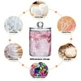thumbnail image 4 of Christmas Pink Silk Bows Pink Snowflakes Valentine Translucent Plastic Cans Storage Canisters with Lid Set of 4, 4 of 7