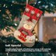thumbnail image 5 of Colgante de calcetín de Feliz Navidad tejido, calcetín suave, caramelo, postre, merienda, bolsa de regalo, Año Nuevo para chimenea familiar al Kits de decoración para fiestas Muñeco de nieve estilo Injueey HA009405-02B, 5 of 6