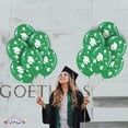 thumbnail image 6 of PMU 100 Pcs Graduation Balloons PartyTex 11 inch Premium Emerald Green with All-Over Print White Grad Caps-Confetti and Streamers Graduation Party Decorations, 6 of 7