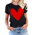 thumbnail image 2 of Otvok Women Crewneck Valentine'S Day Print T-Shirt Fashion Comfortable Female Blouses Tops, 2 of 6