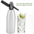 thumbnail image 4 of Soda Water Bottle 1L Portable Soda Syphon Bottle Soda Maker with Pressure Regulator for DIY Mojitos Cocktails Juices,1x Soda bottle 1x Seal ring,Silver, 4 of 6