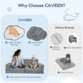 thumbnail image 6 of 14Pcs Kids Play Couch, Caveen Baby Playroom Furniture Convertible Foam and Floor Cushion for Toddler,Gray, 6 of 10