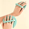 thumbnail image 5 of Soft Rubber Shower Scrubber, Gentle Exfoliating Bath Body Scrubber Glove, Deep Cleansing Shower Tool For All Skin Types, Massage and Removing Dead Skin (Sky Blue), 5 of 5