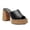 Black, variant on XYD Women Espadrilles Platform Sandals Open Toe Chunky Block Heel Mules Fashion Summer Beach Shoes Size 5 Green