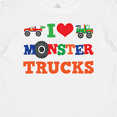 thumbnail image 4 of Inktastic I Love Monster Trucks Boys or Girls Baby T-Shirt, 4 of 5