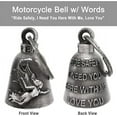 thumbnail image 3 of Motorcycle Bell for Bikers Women Men W/ Hanger, Biker Bell for Riders, Good Luck Riding Bell Spirit Bell Moto Accessories, 3 of 3
