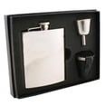 thumbnail image 1 of Miroir de Rayon en Acier Inoxydable 8 oz Flacon de Luxe Ensemble avec 3 Tasses de Tir, 1 of 1