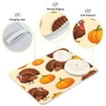 thumbnail image 4 of Turkey Pumpkin Pattern Print Dish Drying Mat Large Thanksgiving Fast Absorbent Tableware Pad Baby Bottle Drainer Mats Heat Resistant for Kitchen Sink Counter Decor - in, 4 of 7