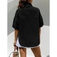 thumbnail image 5 of EMMIOL Women's Oversized Distressed Denim Shirt Long Sleeve Button Down Jean Jacket Fall Casual Outfits 2026, 5 of 7