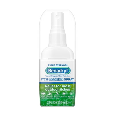 Benadryl Extra Strength Anti-Itch Cooling Spray, Travel Size, 2 fl. oz