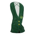 thumbnail image 2 of Golf Club Head Covers, PU Leather Waterproof Headgear Set with Interchangeable No. Tags, Simple Convenient to Use, Elastic Neckline, Soft Thick Lining, Green Jacket Design, 2 of 7