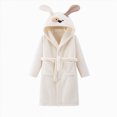 thumbnail image 4 of zuwimk Bath Robe for Boys, Teens Hooded Fleece Robe Cozy Loungewear Soft Nightwear Creeper Gamer Gifts for Kids(White,5-8 Years), 4 of 4