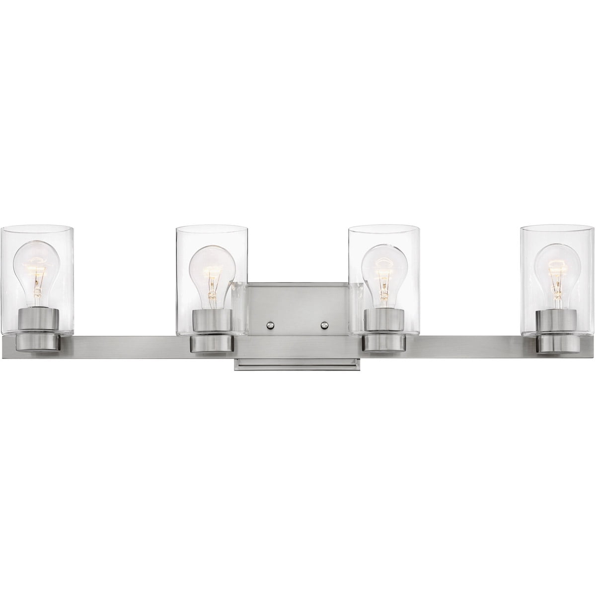 Bathroom Vanity 4 Light Fixtures With Brushed Nickel Finish Steel Material Medium Bulb 30" 400