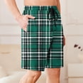 thumbnail image 6 of Axiiglly Mens Pajama Shorts Plaid Drawstring Elastic Waist Lounge Sleep Shorts with Pockets Soft Comfy Plus Size Pajama Bottoms, M-3XL, 6 of 6