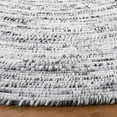 thumbnail image 3 of SAFAVIEH Braided Bernica Solid Polyester Reversible Area Rug, Ivory/Black, 5' x 5' Round, 3 of 7