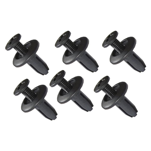 Kuymtek 50 Uds. Clips Retención Remaches Pasador Empuje Plástico para Guardabarros Coche Con Agujero 6mm para