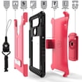 thumbnail image 3 of HOT PINK/BLACK TRI-SHIELD RUGGED CASE COVER with MAGNETIC KICKSTAND + BELT CLIP HOLSTER + LANYARD STRAP FOR LG V20 PHONE (VS995, LS997, H918, US996, 6505A, H990, F800), 3 of 6
