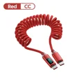 thumbnail image 1 of 120W Digital Display Car Spring PD Cable Retractable USB C to Type C Super Fast Charging Cable For iPhone Samsung Huawei Xiaomi, 1 of 6