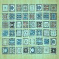 thumbnail image 1 of Ahgly Company Indoor Square Abstract Light Blue Modern Area Rugs, 8' Square, 1 of 4