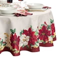 thumbnail image 5 of Elrene Poinsettia Garlands Engineered Tablecloth 60x84 Oval, 5 of 5