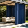 thumbnail image 4 of Waterproof Outdoor Curtains Solid Color Privacy Panels With Hanging Rings, Windproof Rain Resistant Patio Pergola Porch Curtains for Outdoor Living Space Garden Balcony Privacy, 4 of 6