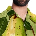 thumbnail image 5 of pear Men's Spread Collar Tops, Casual Button Down Shirts for Summer Beach, Printed Short Sleeve Shirts - Unisex, 5 of 6