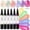 C, variant on 6 Colors Gel Nail Polish Pens Set, Gel Polish Pens with Fine Tips, Quick Dry Shine Nail Polish Markers, Portable Pastel Shimmer Art Nail Paint Set
