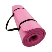 jinwen Exercise Yoga Mat Anti Tear Exercise Mat Non Slip with Carrying Strap Adult Yoga 185cmx90cmx1cm