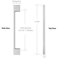 thumbnail image 5 of Cauldham 5 Pack Solid Kitchen Cabinet Pulls Handles (6-5/16" Hole Centers) - Modern Thin Profile Drawer/Door Hardware - Style M255 - Satin Nickel, 5 of 6