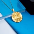 thumbnail image 3 of Saint Pacifico Religious Medal -  - 1 Inch Size of a Quarter -Solid 14K Yellow Gold, 3 of 7
