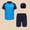 czb# Sky Blue72, variant on CUZIBR Baby Swimsuit Boys Shark Swim Wear Outfits Casual Short Sleeve Patchwork Shirts And Trunks Hat Set Beach Swimwear,Dark Blue,11-12 Years