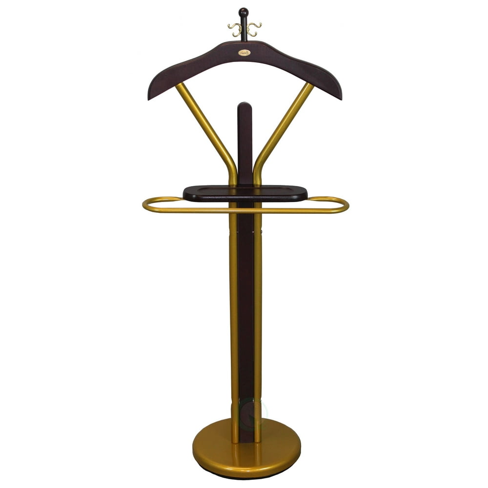 Wood Valet with Gold Finish, Suit Valet Rack Stand 46 High Walmart