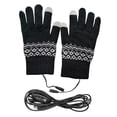 thumbnail image 1 of Guantes térmicos con calefacción por USB y dedos táctiles para juegos, esquí y portátiles. negro, 1 of 9