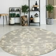 thumbnail image 1 of Radici 4186-1004-GREY 5 ft.3 Round Castle Area Rug - Grey, 1 of 2