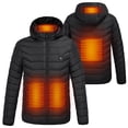 thumbnail image 1 of Chaqueta térmica para hombre con capucha desmontable Chaqueta térmica de invierno para exteriores co yeacher XXXXL, 1 of 7