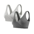 thumbnail image 1 of Munlar Nursing Bras,Womens Breastfeeding Bra,2 PCS Pregnant Women's Plain Color Bra Maternity Nursing Bras Vest Tops, 1 of 4