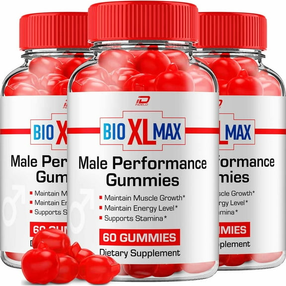 Bio XL Max Gummies for Men – BioXLMax Male Gummy All-Natural Reviews, 3 Pack, 180 Gummies