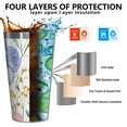 thumbnail image 3 of 16oz Tumblers Watercolor Floral Pattern Stainless Steel Vacuum Insulated Double Wall Travel Tumbler Cups Mug with Lid and Straw,Cleaning Brush for Coffee,Tea, 3 of 4