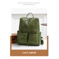 thumbnail image 4 of PRIYAL Leather Backpack Laptop Vintage Backpack Waterproof Flap Bookbag for Men Leather Travel Backpack for Men Casual Knapsack, 4 of 14