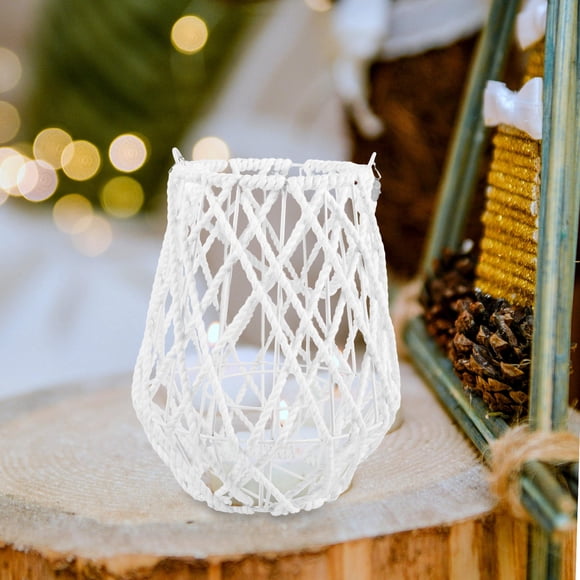 LIFKOME Lantern Decorative White Cotton Thread Temple Wedding Layout 1Pack