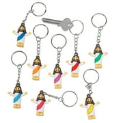 Fun Express 1 1/2" Mini Religious Vinyl Jesus Figurine Keychains - 24 Pieces