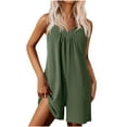 thumbnail image 1 of Diufon Plus Size Overalls for Women Casual Sleeveless V Neck Tank Jumpsuit Summer Trendy Rompers with Pockets, 1 of 9