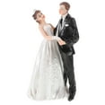 thumbnail image 6 of WHAMVOX Resin Bride and Groom Figurine Wedding Cakes Wedding Cake Decoration Desktop Couple Doll Resin Wedding Decor Party Cake Topper, 6 of 8