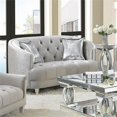 thumbnail image 2 of Avonlea Sloped Arm Tufted Loveseat Grey, 2 of 6
