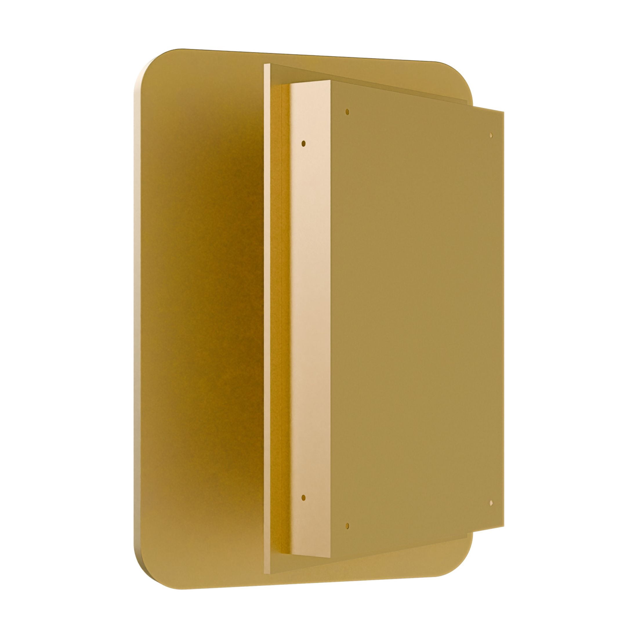Noble House 20×30 Recessed Medicine Cabinet with Mirror, Metal Frame, Adjustable Shelves, for Bathroom, Matte Gold