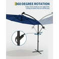 thumbnail image 4 of 10FT 360° Cantilever Umbrella with Base, Outdoor Offset Design with Infinite Tilt, Fade-Resistant Canopy for Deck Pool Garden, 4 of 7