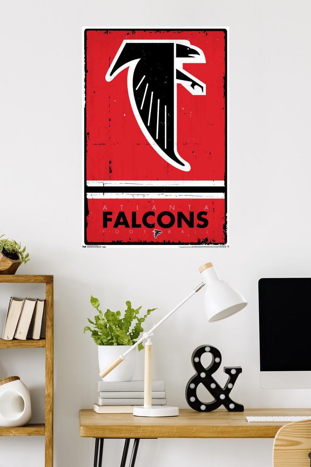 NFL Atlanta Falcons - Retro Logo 15 Wall Poster, 22.375" x 34"